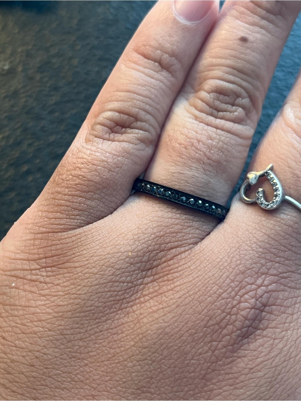 Black Pave Eternity henri bendel ring Band Ring